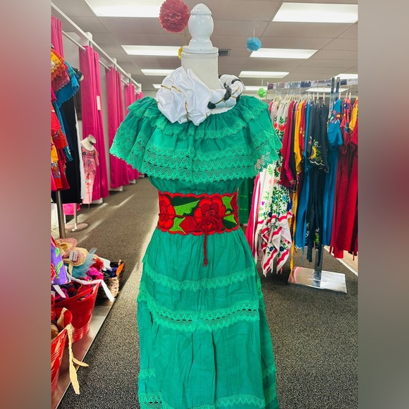 2 New Mexican Embroidered Belts Floral Sach - Picture 10 of 10